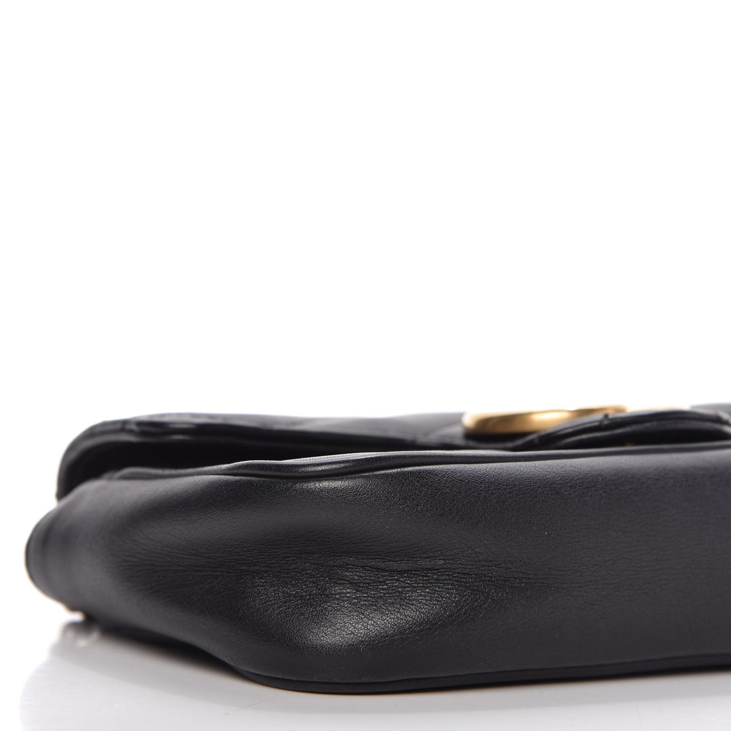 Calfskin Matelasse Super Mini GG Marmont Shoulder Bag Black