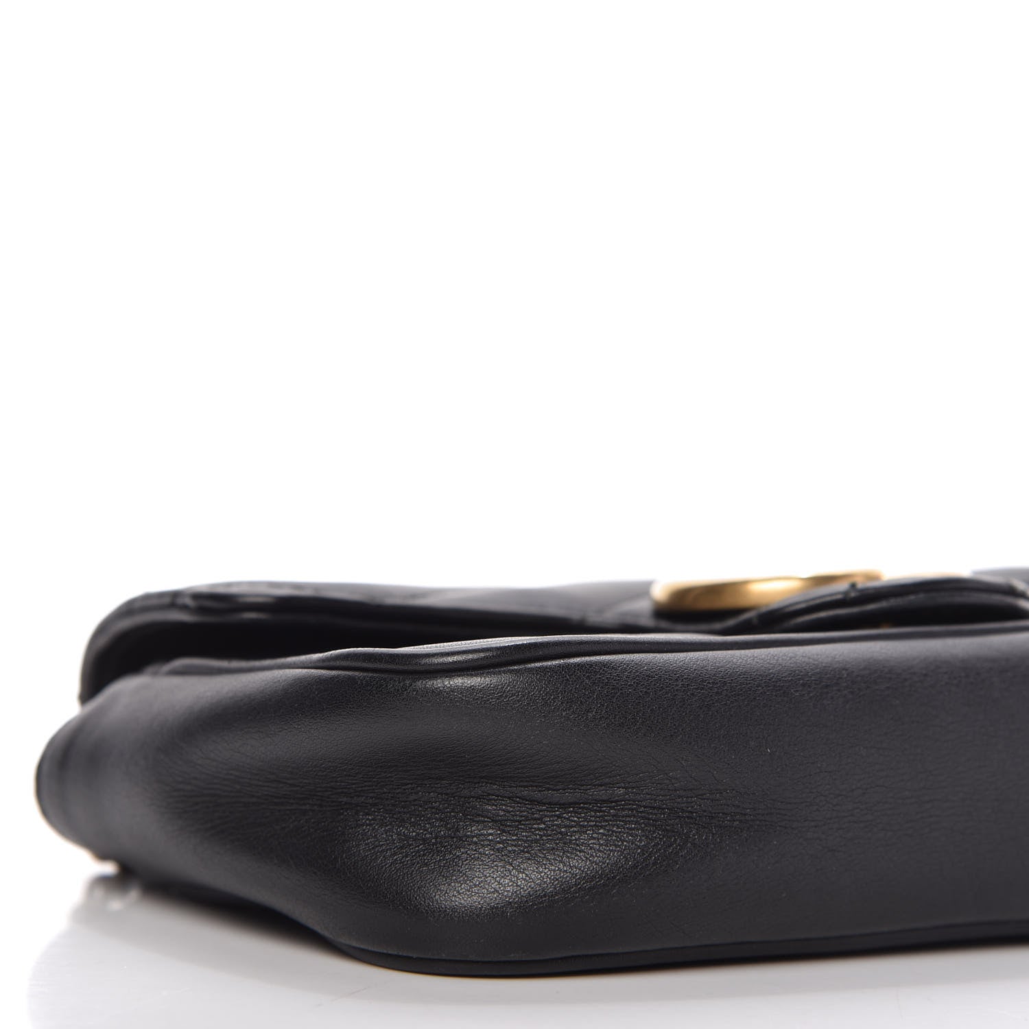 Gucci Calfskin Matelasse Super Mini GG Marmont Shoulder Bag Black 6 of 10