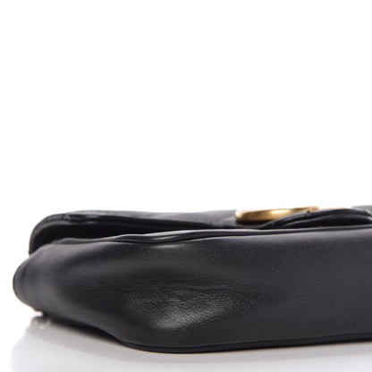 Gucci Calfskin Matelasse Super Mini GG Marmont Shoulder Bag Black 6 of 10