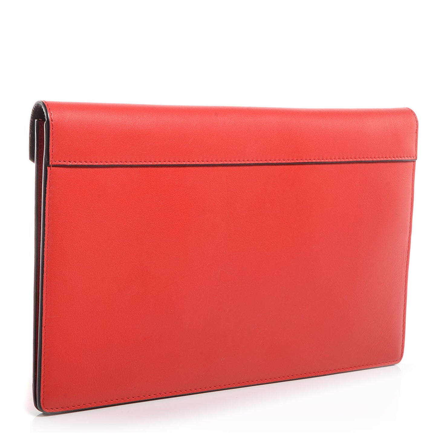 Leather Suede Diamond Clutch Red