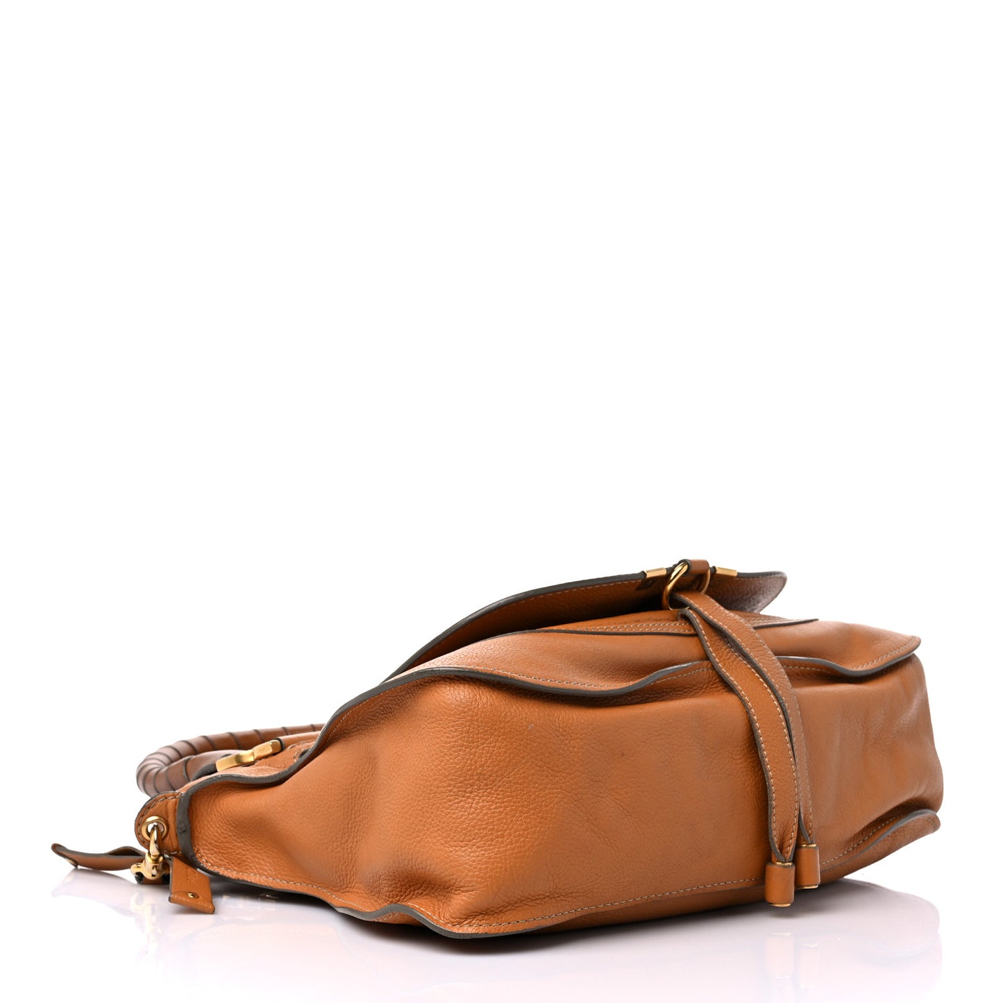 Calfskin Medium Marcie Satchel Tan
