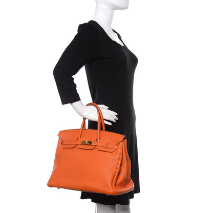 Hermes Togo Birkin 35 Orange 2 of 9