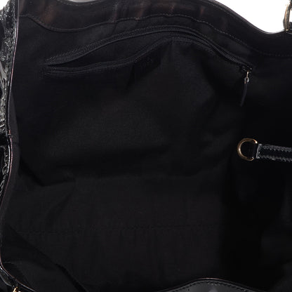 Gucci Patent D Gold Large Shoulder Bag Black 5 of 7