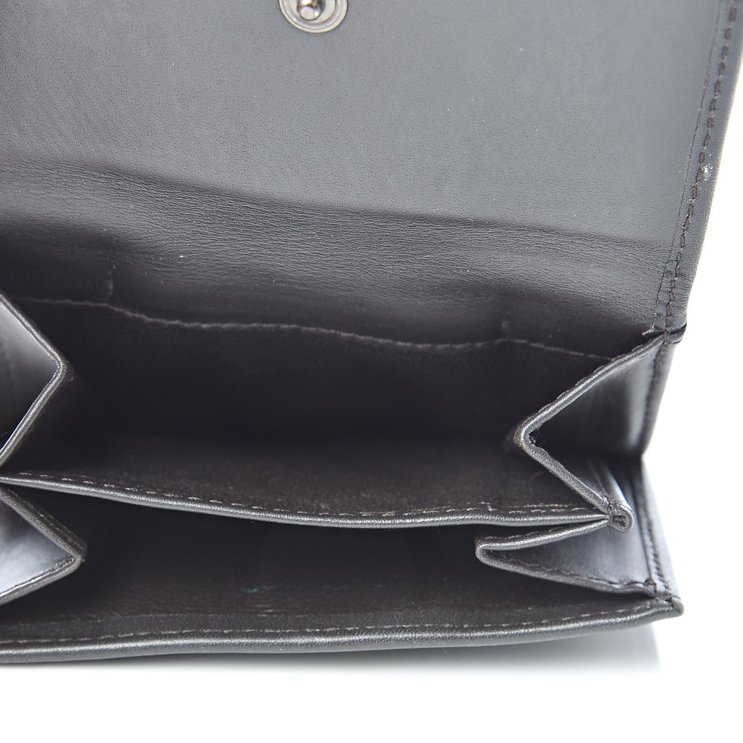 Gucci Monogram Glam French Flap Wallet Black 6 of 12