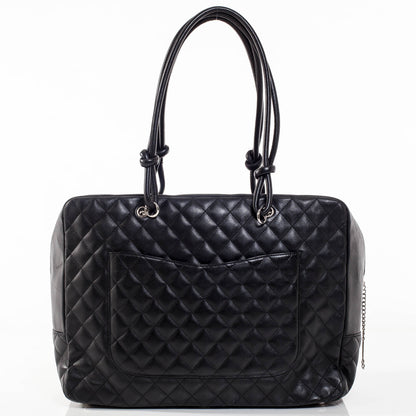 Chanel Calfskin Quilted Large Cambon Bag Black 7 of 11