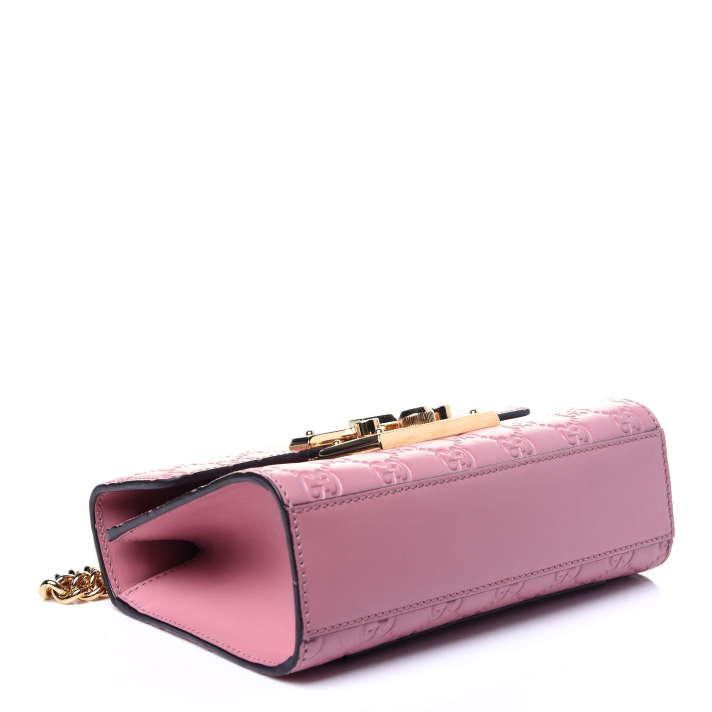 Guccissima Small Padlock Shoulder Bag Rose Baby Candy