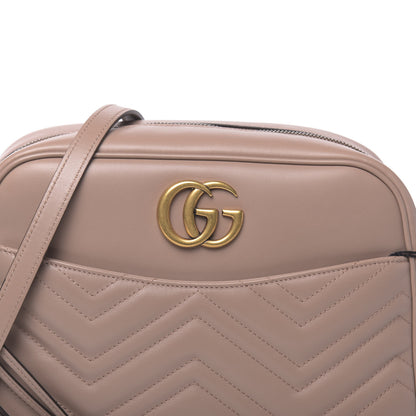 Gucci Calfskin Matelasse Medium GG Marmont Chain Shoulder Bag Porcelain Rose 8 of 10
