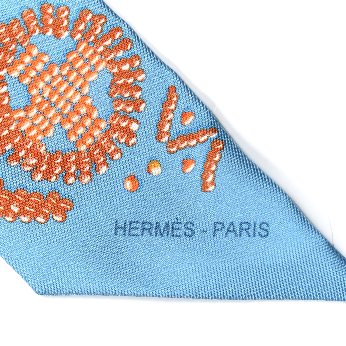 Silk Kelly En Perles Twilly Bleu Azur Orange