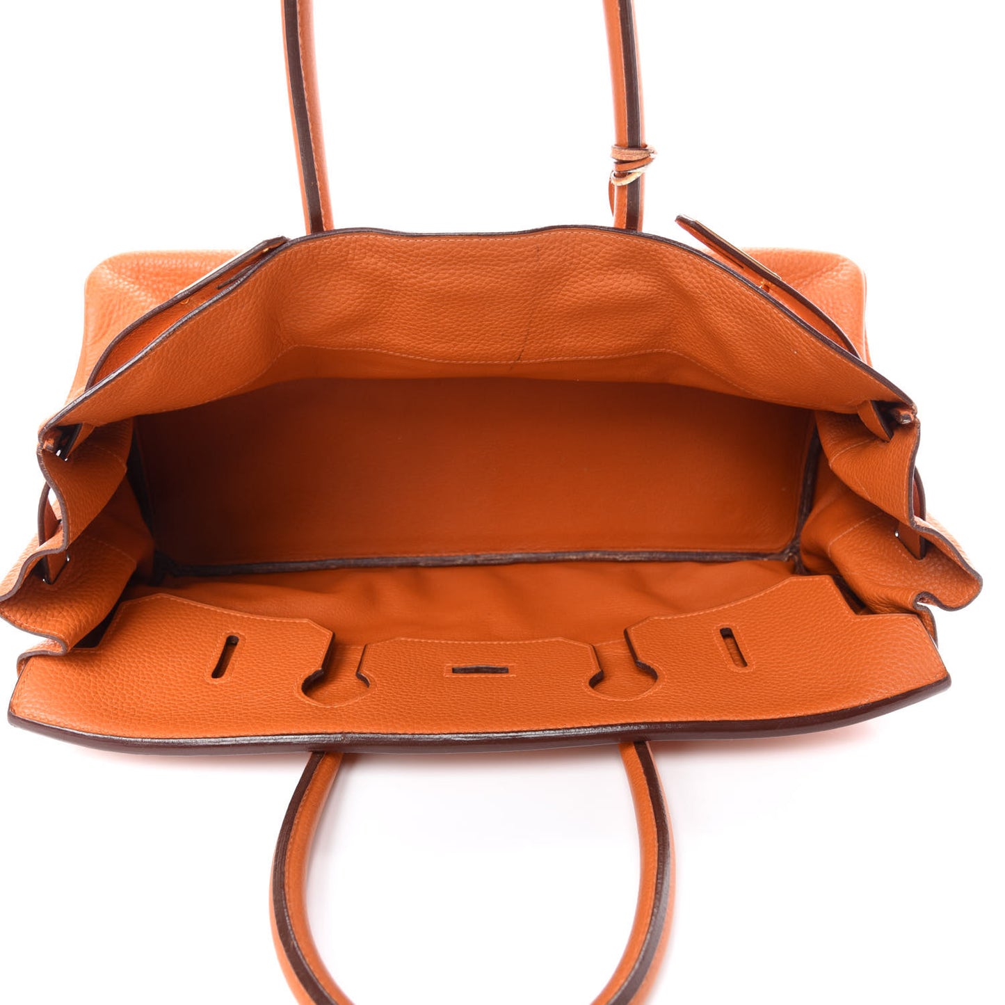 Taurillon Clemence JPG Birkin 42 Orange