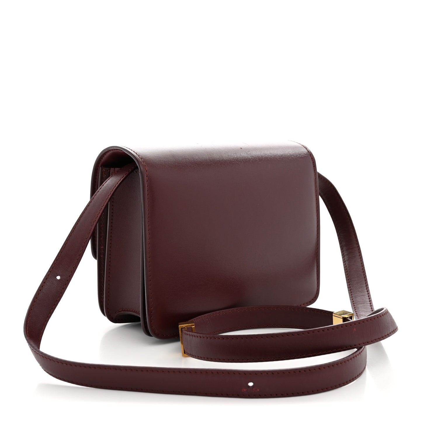 Box Calfskin Small Classic Box Flap Bag Burgundy