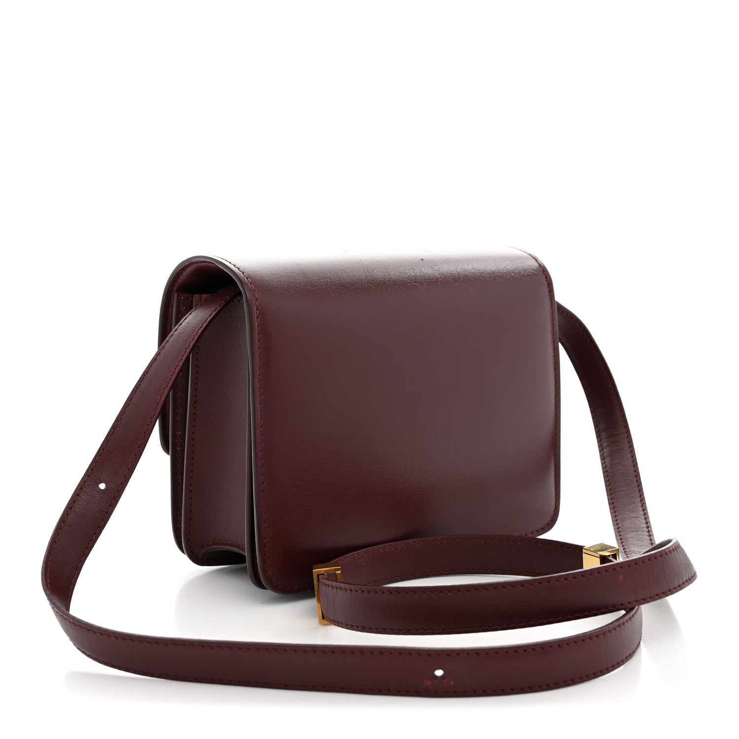 Celine Box Calfskin Small Classic Box Flap Bag Burgundy 2 of 11