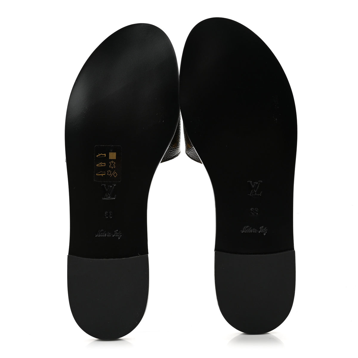 Patent Monogram Lock It Flat Mules 39