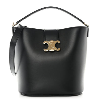 Celine Smooth Calfskin Triomphe Medium Louise Bag Black 1 of 11