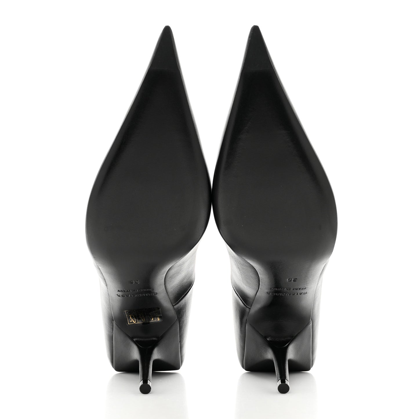 Nappa Square Knife 80mm Pumps 36 Black