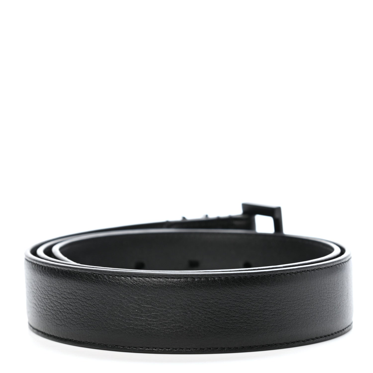 Saint Laurent Monogram Square Buckle Belt 85 34 Black 2 of 4
