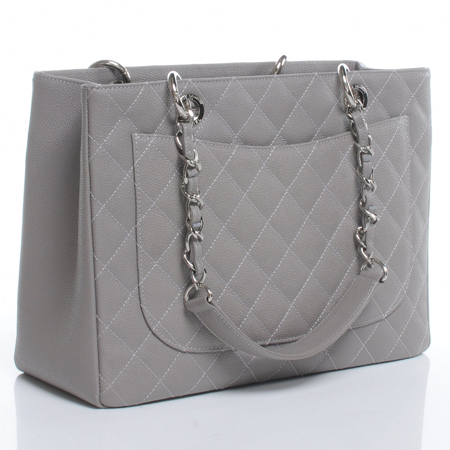 Caviar Grand Shopping Tote GST Light Grey