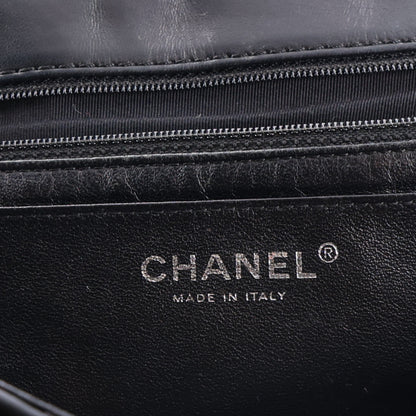 Chanel Lambskin Chevron Quilted Jumbo Single Flap Black 6 of 10