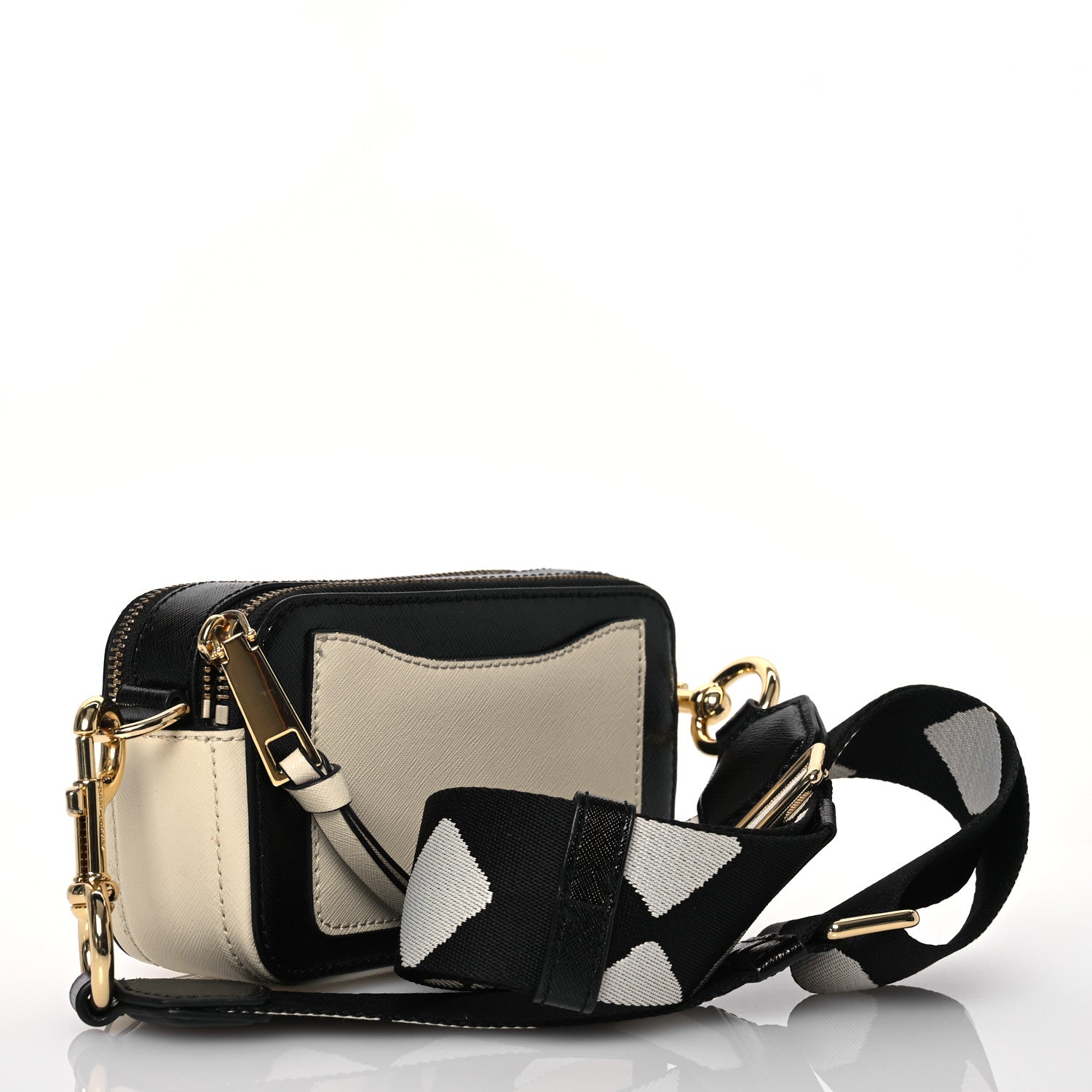 Marc Jacobs Saffiano Small Snapshot Camera Bag Cloud White Multicolor 3 of 18