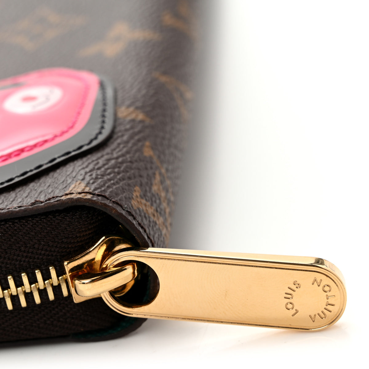 LV X SY  Monogram Rabbit Zippy Wallet Pink