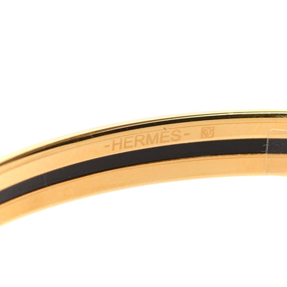 Hermes Enamel Printed Extra Narrow Bracelet 70 Rose 4 of 6
