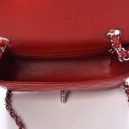 Chanel Caviar Quilted Mini Rectangular Flap Red 7 of 11