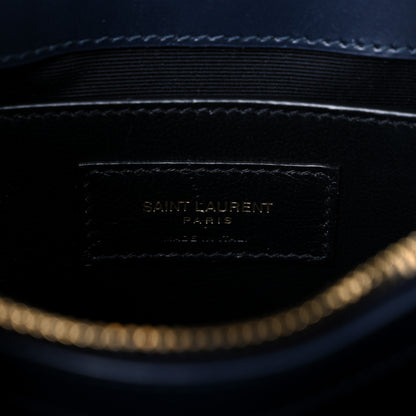Saint Laurent Calfskin Y Quilted Monogram Small Loulou Chain Satchel Denim Brut 7 of 10