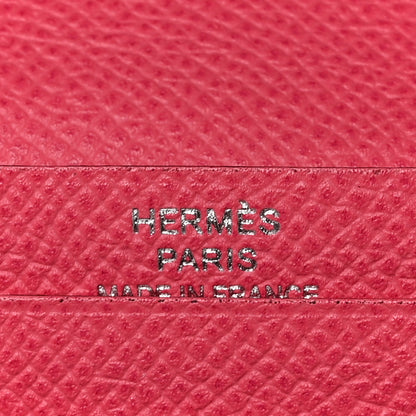 Hermes Epsom Bearn Gusset Wallet Rose Azalee 6 of 8