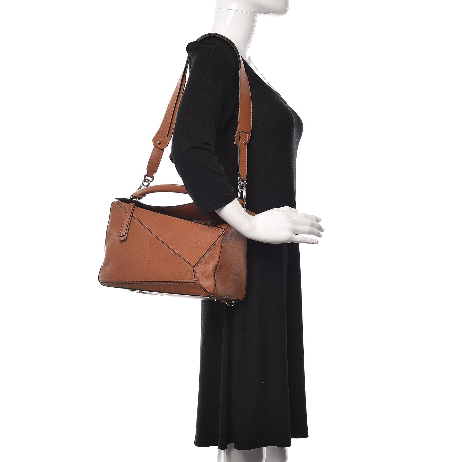 Loewe Calfskin Medium Puzzle Bag Tan 2 of 12