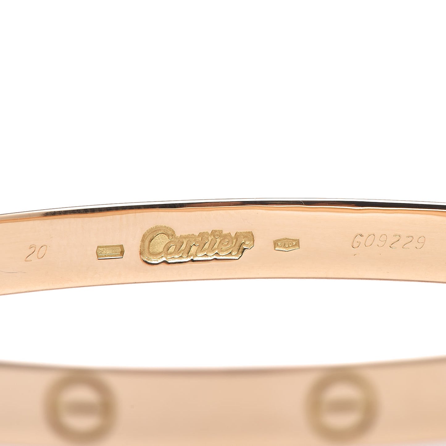 18K Yellow Gold LOVE Bracelet 20