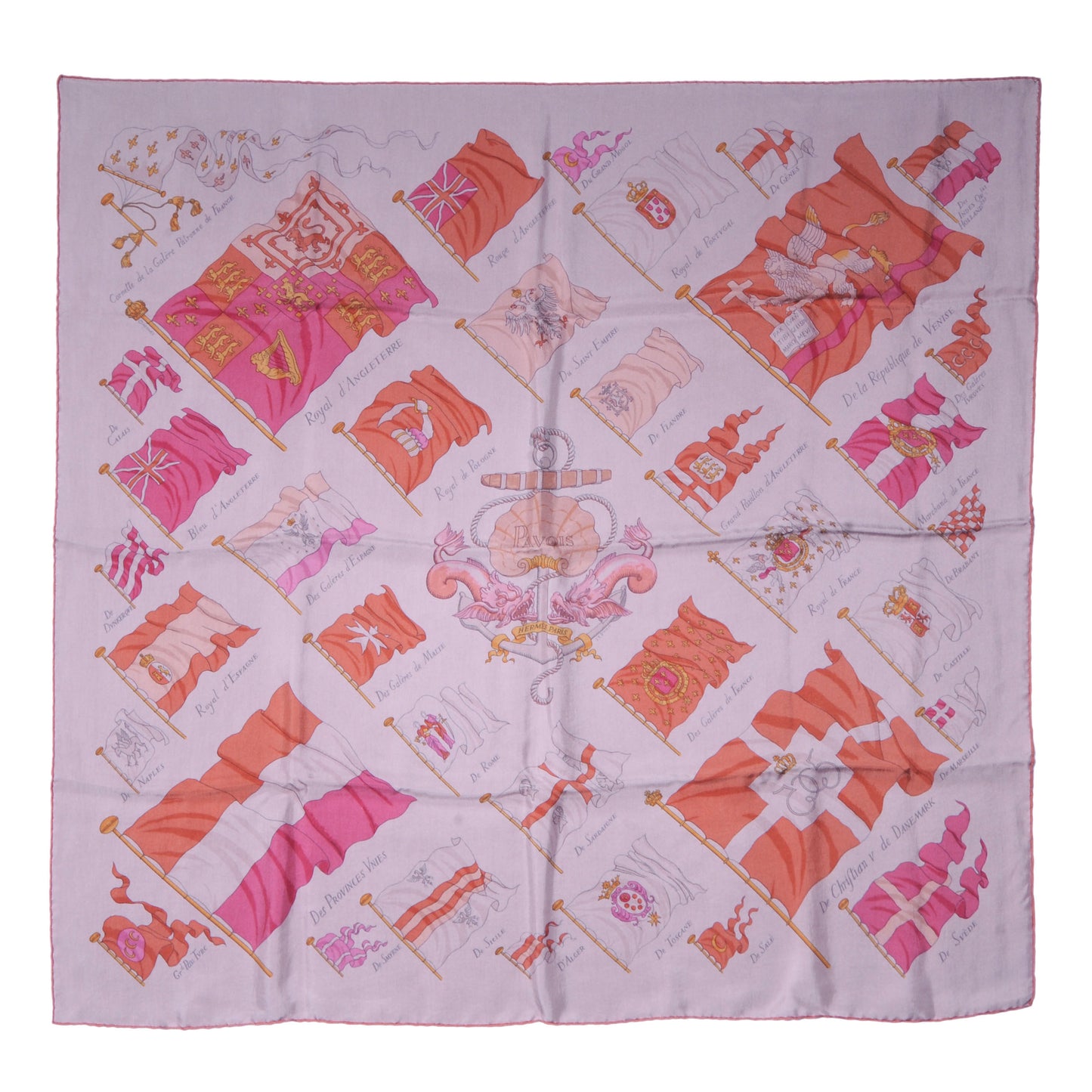 Silk Pavois Flags Carre Scarf 90