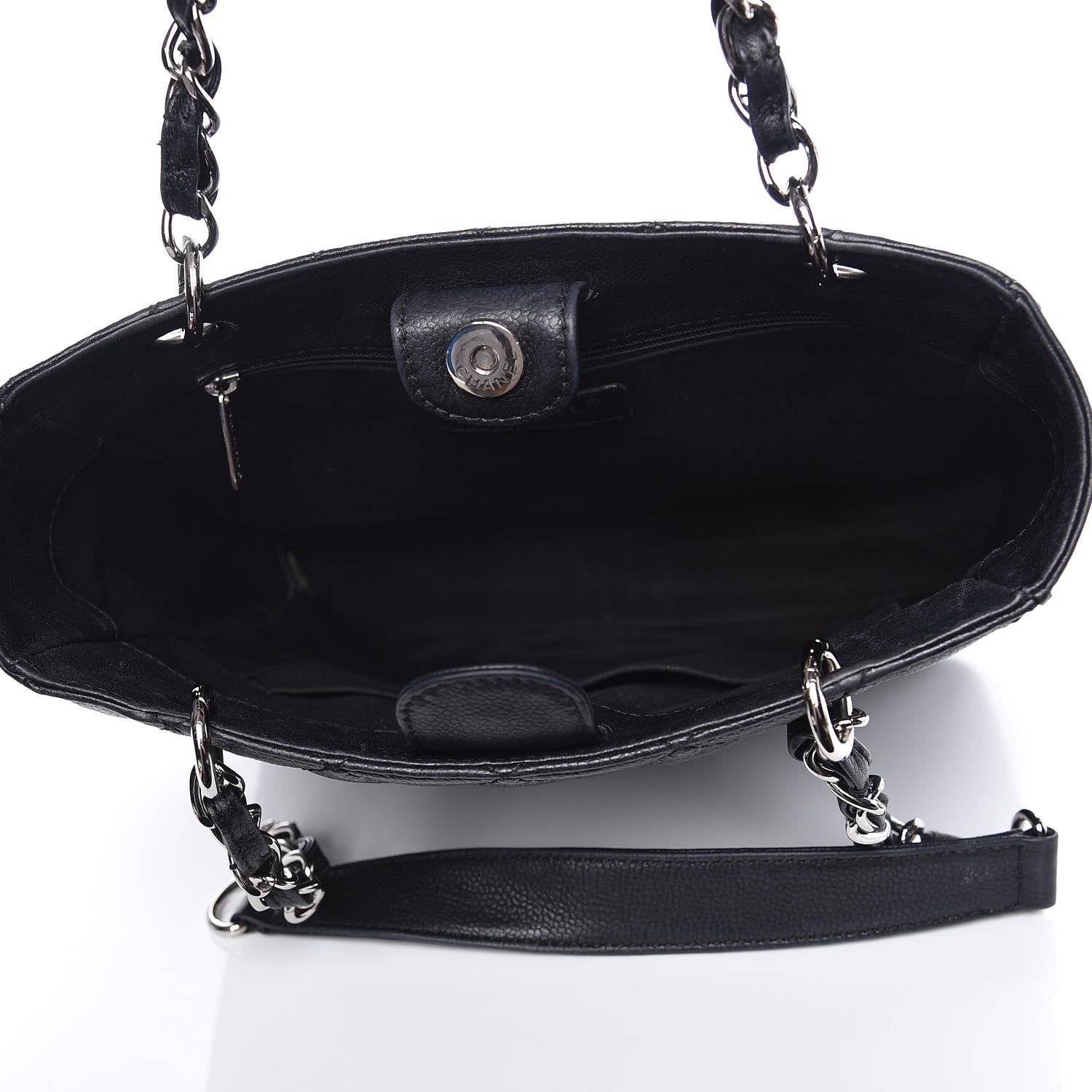 Chanel Caviar Quilted Petit Shopping Tote PST Black 5 of 22