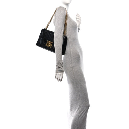 Gucci Guccissima Medium Padlock Shoulder Bag Black 2 of 10