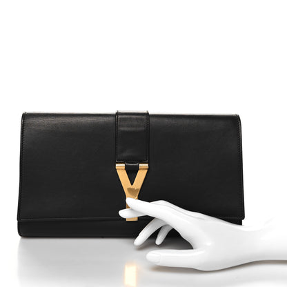 Saint Laurent Calfskin Classic Y Ligne Clutch Black 2 of 11