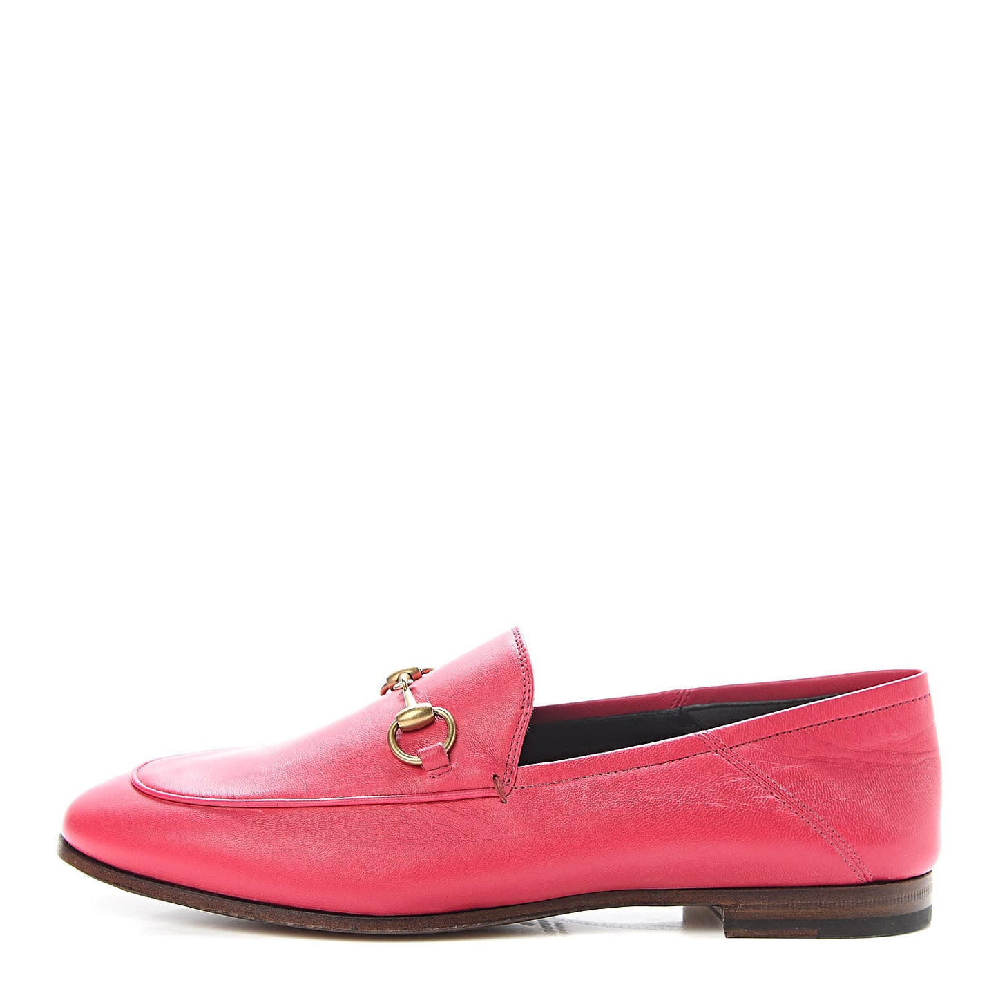 Lambskin Womens Brixton Horsebit Loafers 37 Hot Pink