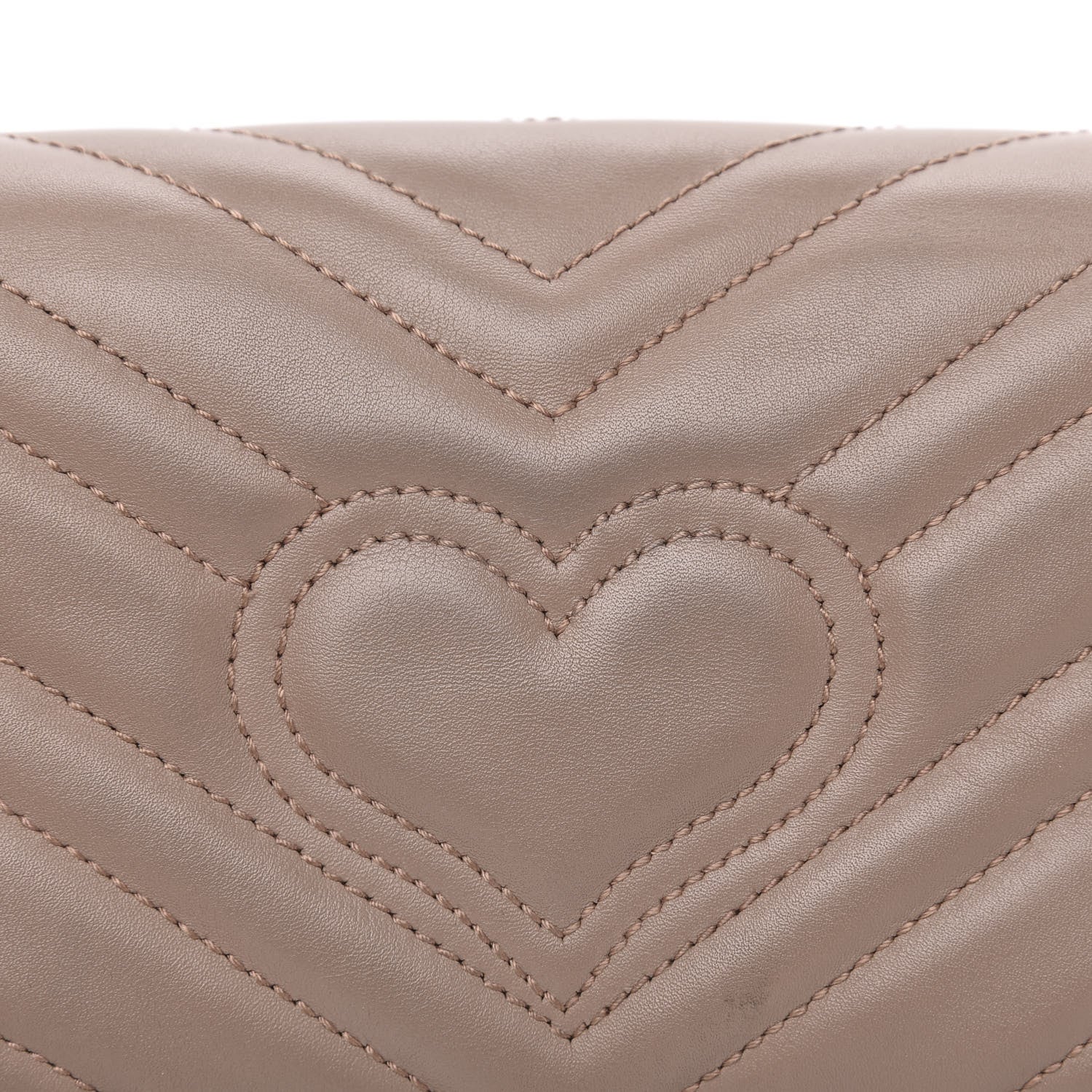 Gucci Calfskin Matelasse Super Mini GG Marmont Shoulder Bag Porcelain Rose 14 of 16