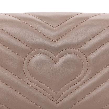 Gucci Calfskin Matelasse Super Mini GG Marmont Shoulder Bag Porcelain Rose 14 of 16