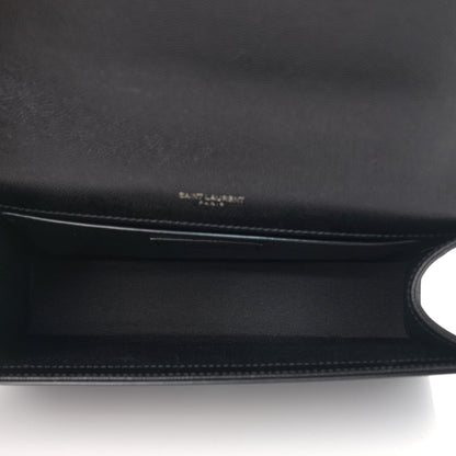Saint Laurent Grain De Poudre Medium Classic Monogram Kate Satchel Black 8 of 10