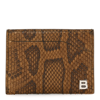Balenciaga Snakeskin Card Holder Black 1 of 11