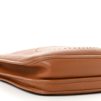 Hermes Taurillon Clemence Evelyne III PM Gold 9 of 12