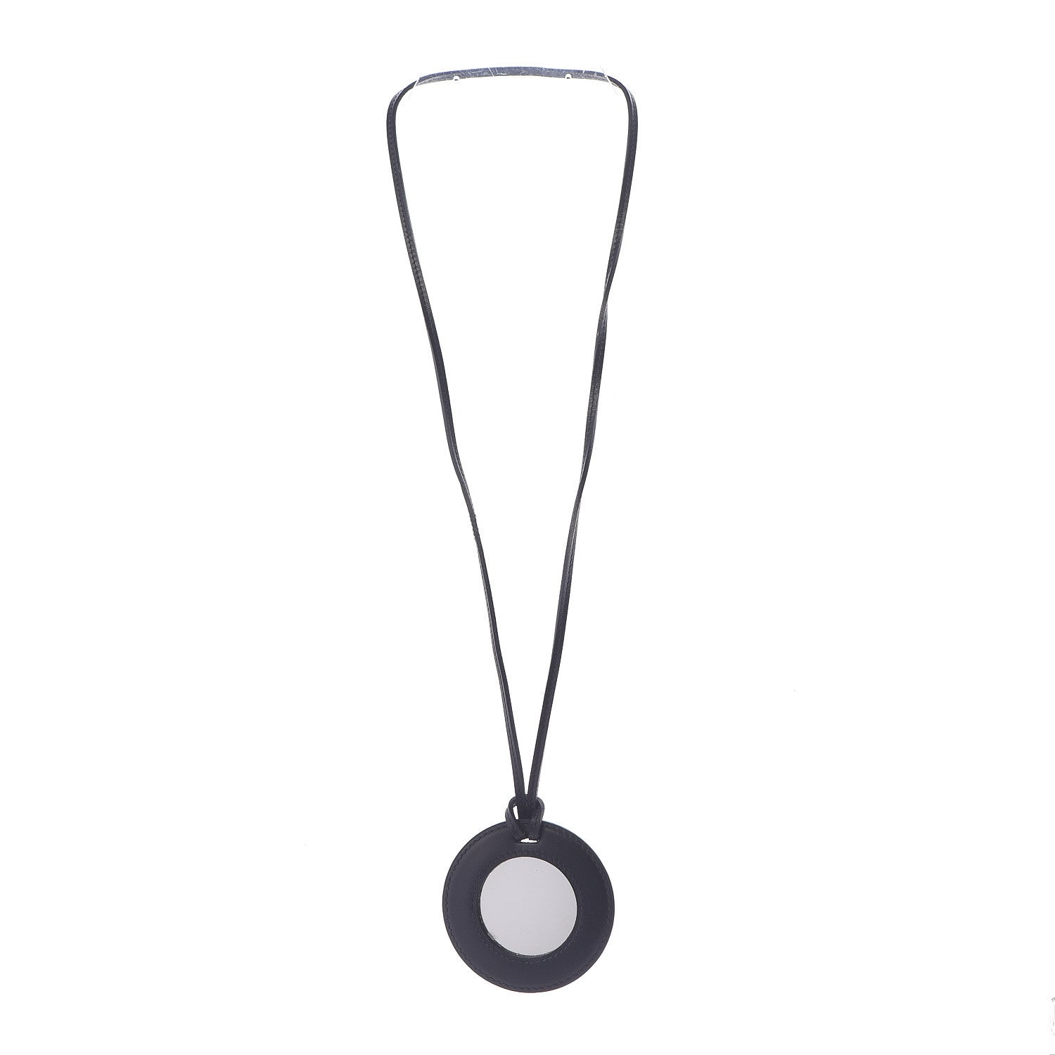 Hermes Chamonix Mirror Pendant Necklace Black 3 of 7