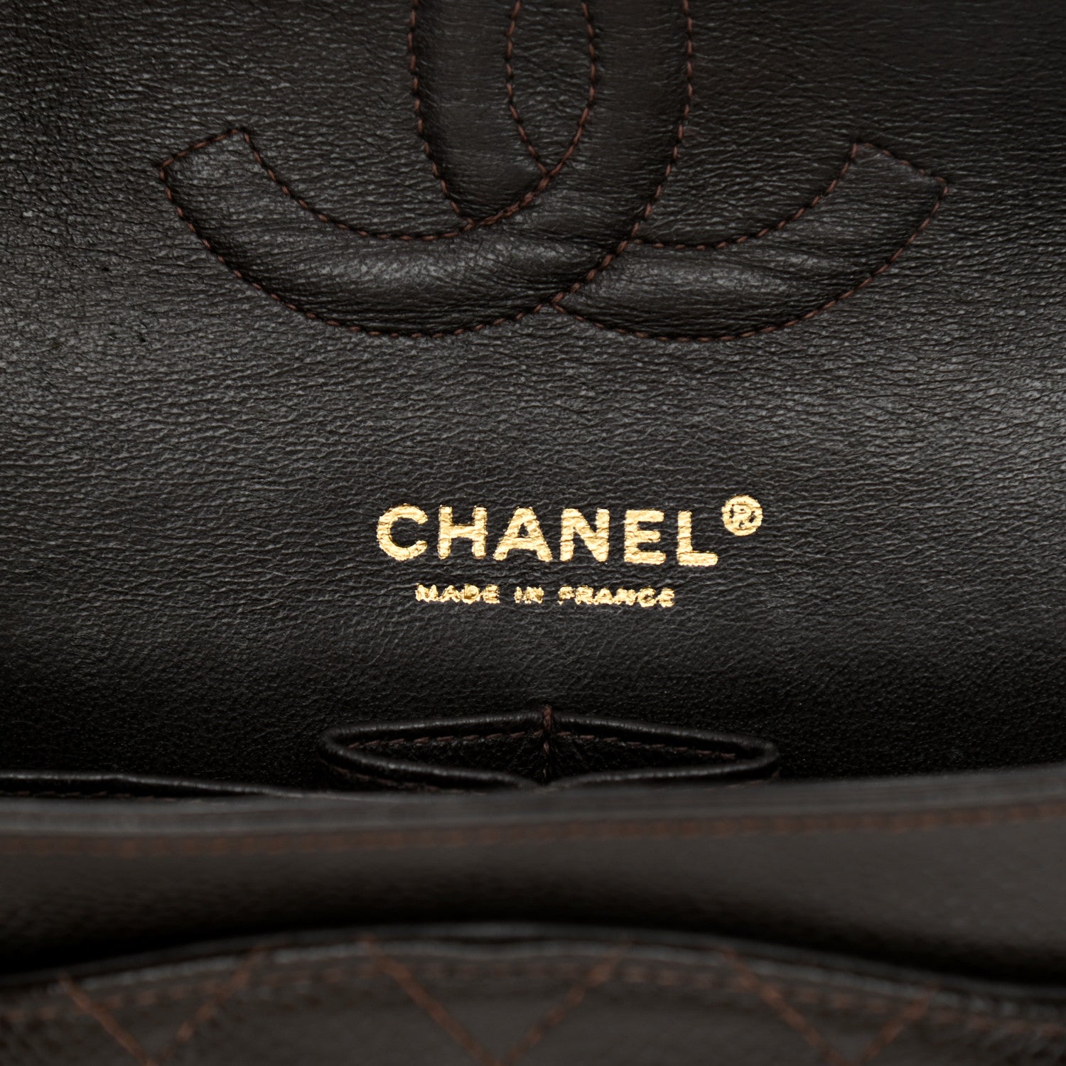 Chanel Caviar Quilted Medium Double Flap Brown 6 of 10