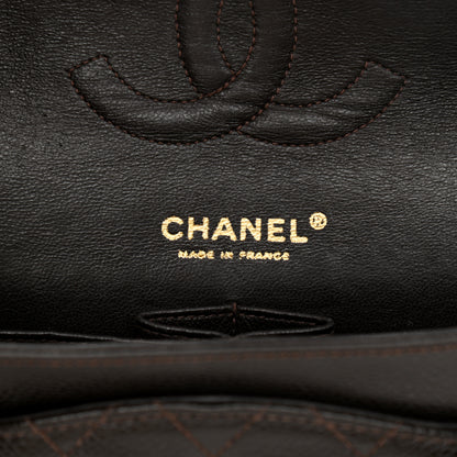 Chanel Caviar Quilted Medium Double Flap Brown 6 of 10
