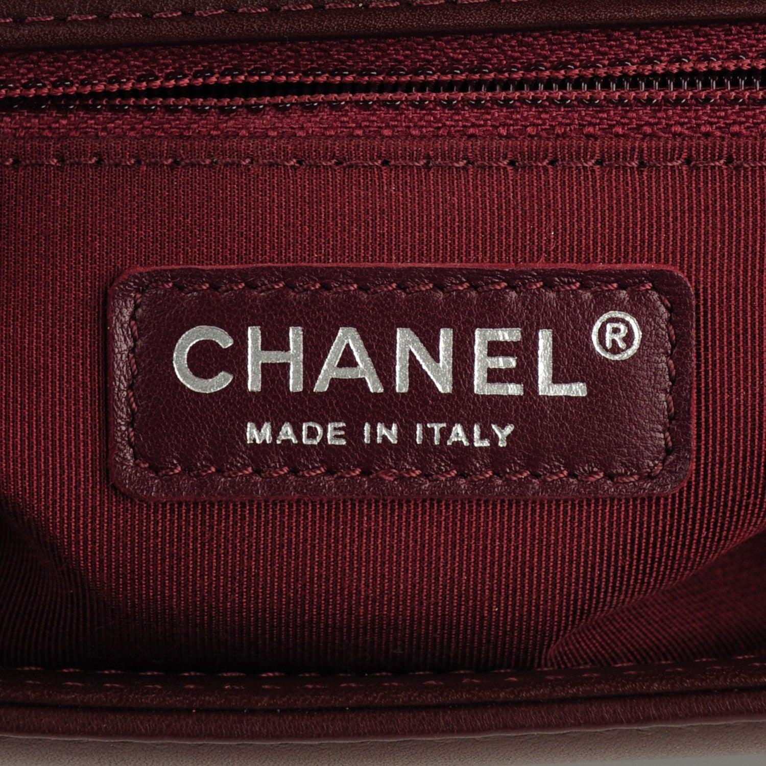 Chanel Calfskin Chevron Quilted New Medium Boy Flap Burgundy 7 of 9