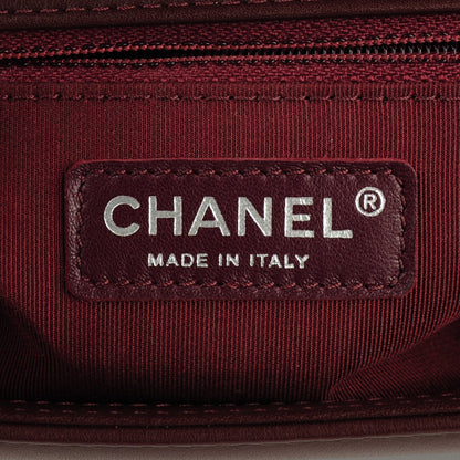 Chanel Calfskin Chevron Quilted New Medium Boy Flap Burgundy 7 of 9