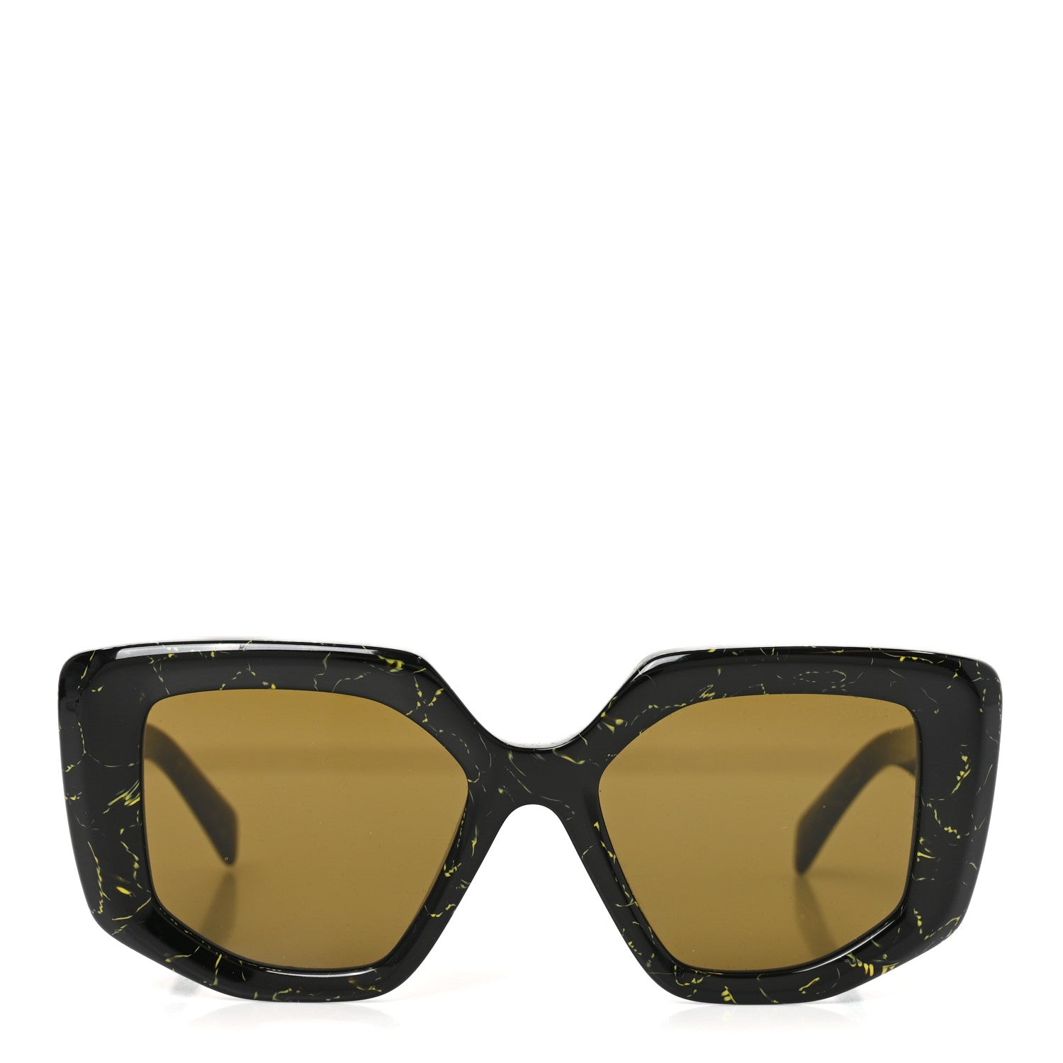 Prada Acetate Symbole Sunglasses SPR 14Z Black Marble 2 of 7