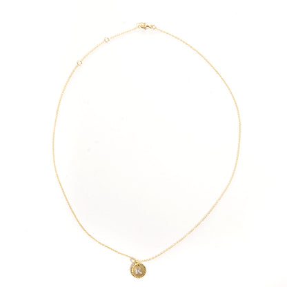 David Yurman 18K Yellow Gold Diamond Initial K Charm Pendant Necklace 6 of 6