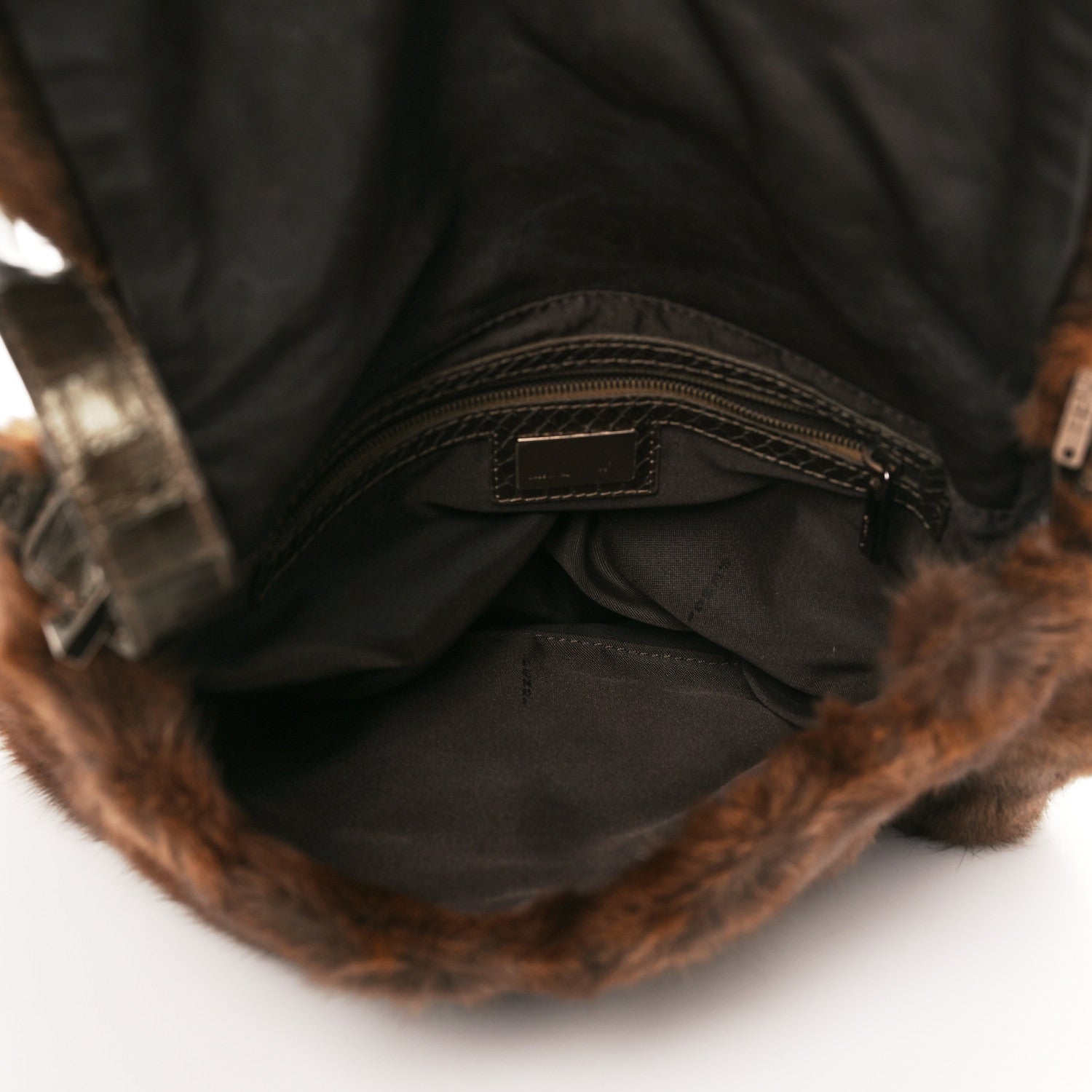 Fendi Mink Fur Snakeskin Mama Baguette 5 of 8
