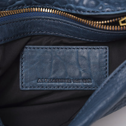 Alexander Wang Textured Lambskin Dumbo Fold Over Clutch Blue 7 of 10