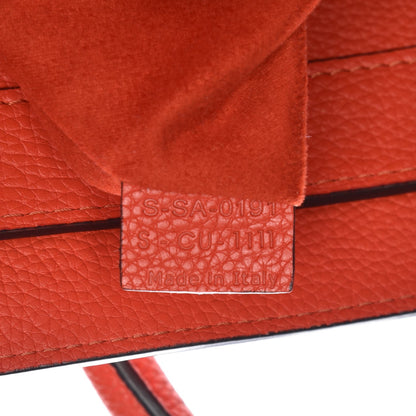 Celine Drummed Calfskin Mini Luggage Vermillion 8 of 9
