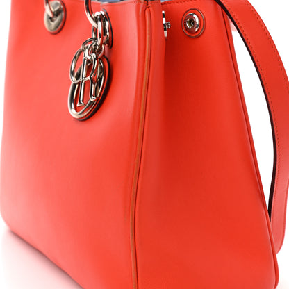 Christian Dior Smooth Calfskin Medium Diorissimo Tote Orange Light Blue 15 of 16